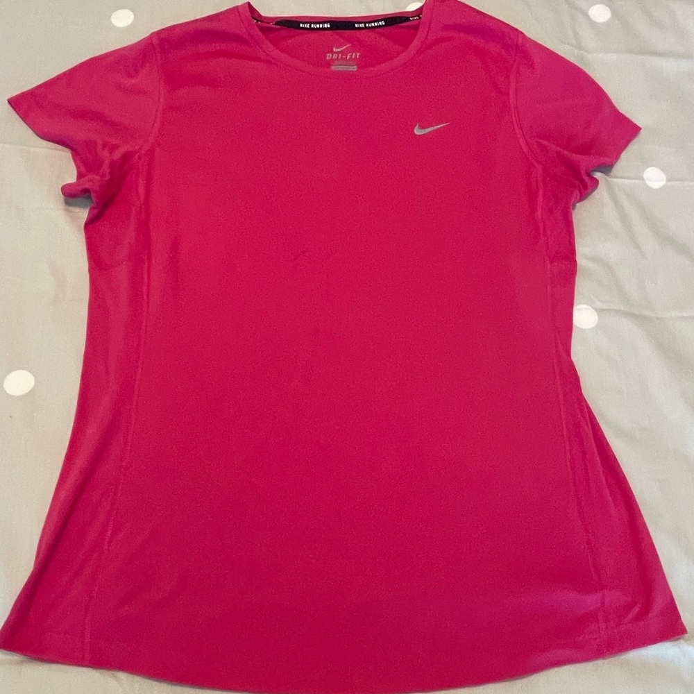 Pink Nike Running Dri-Fit top Size Large